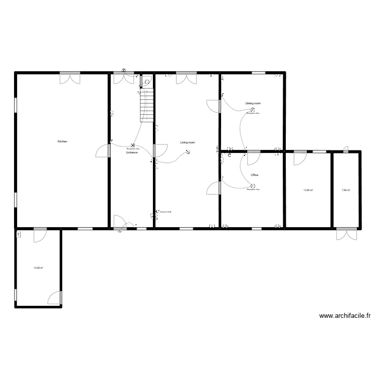 Impasse du Moulin Barreau P&eacute;rignac Rez de chauss&eacute;e Electricit&eacute;. Plan de 