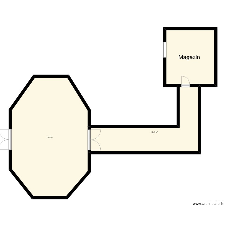 Vu En Plan Houin 5 Paillotte de Vacination. Plan de 3 pièces et 132 m2