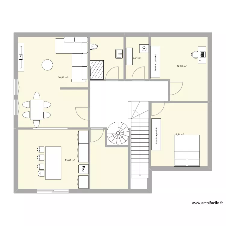 &eacute;tage maman. Plan de 