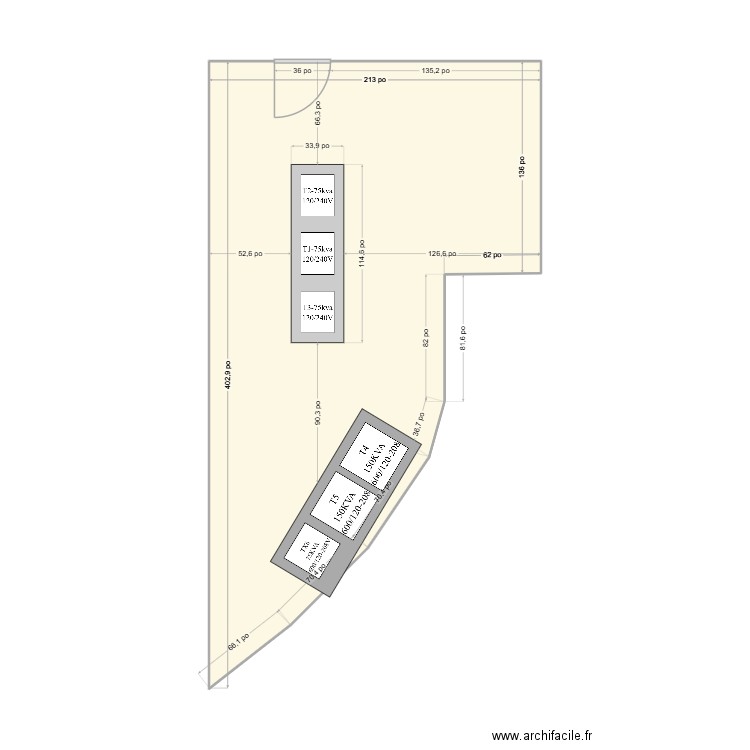 CAAL3. Plan de 1 pièce et 38 m2