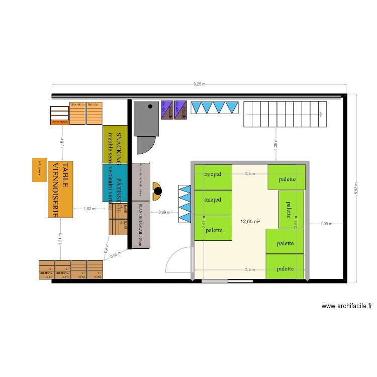 la clusaz. Plan de 1 pièce et 13 m2