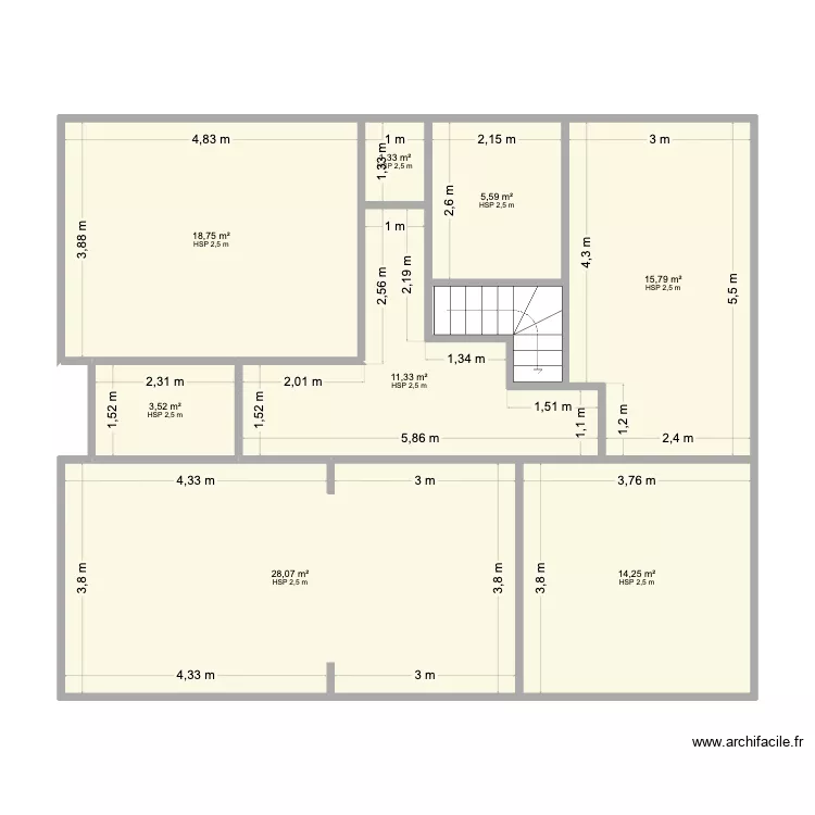Gonera & Le masson. Plan de 9  et 101 m²