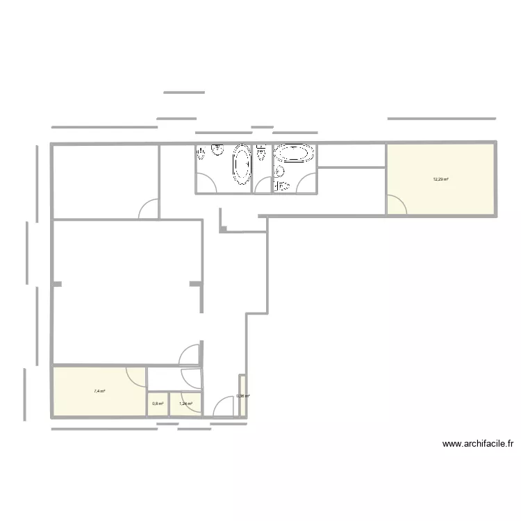 4 av Caroline M&uuml;ller. Plan de 5 pièces et 22 m²
