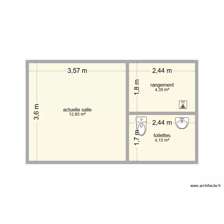 existant étage. Plan de 19 et 120 m² existant étage. Plan de 19 et 120 m²