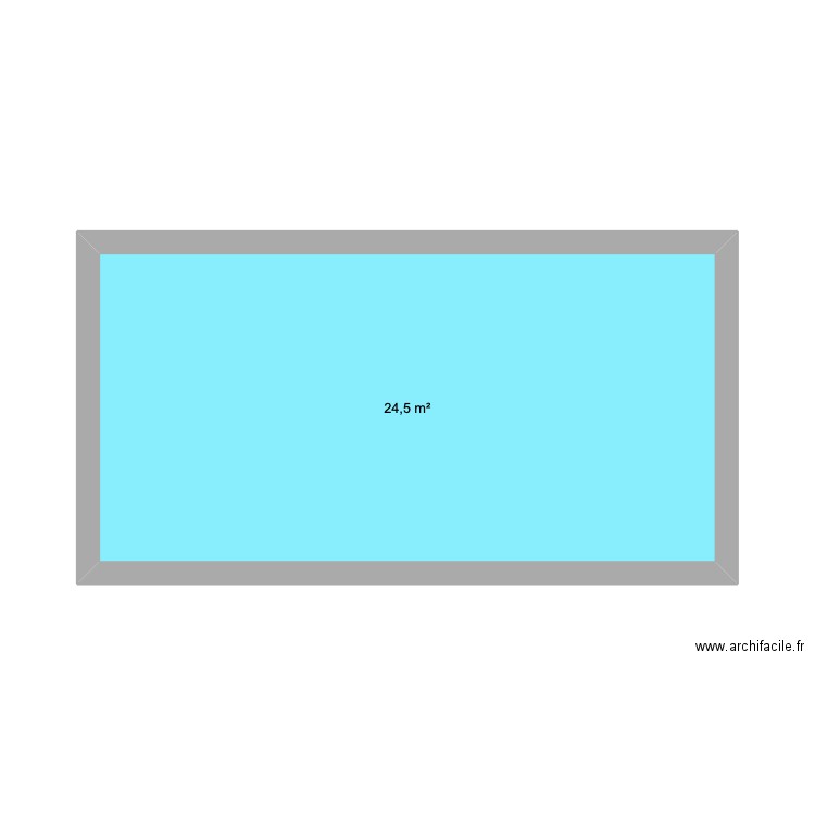 piscine 1. Plan de 1 pièce et 25 m2