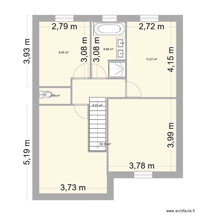 a1 tepac. Plan de 8 pièces et 128 m2
