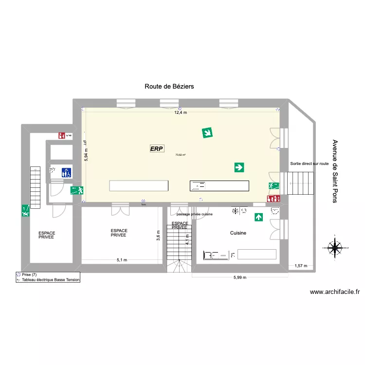 Bar RDC. Plan de Bar RDC. Plan de