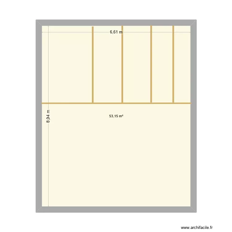Etage garage torfou. Plan de 1 Pièce et 53 m² Etage garage torfou. Plan de 1 Pièce et 53 m²