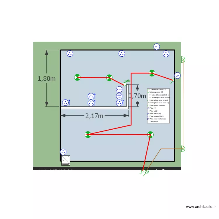 Dorradoux neuf. Plan de 