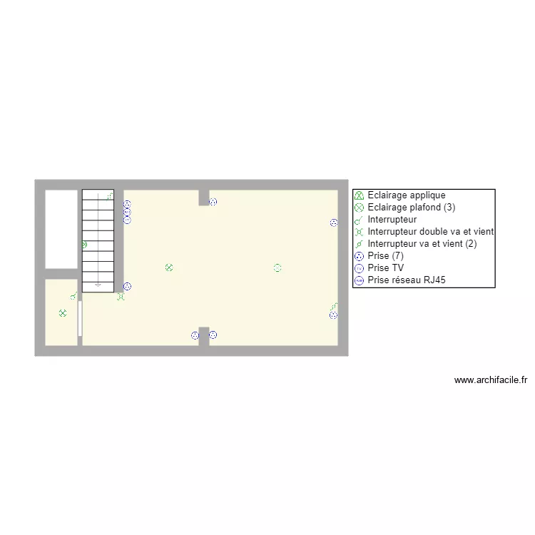 NOYELLE SOUS BELLONNE ETAGE. Plan de 