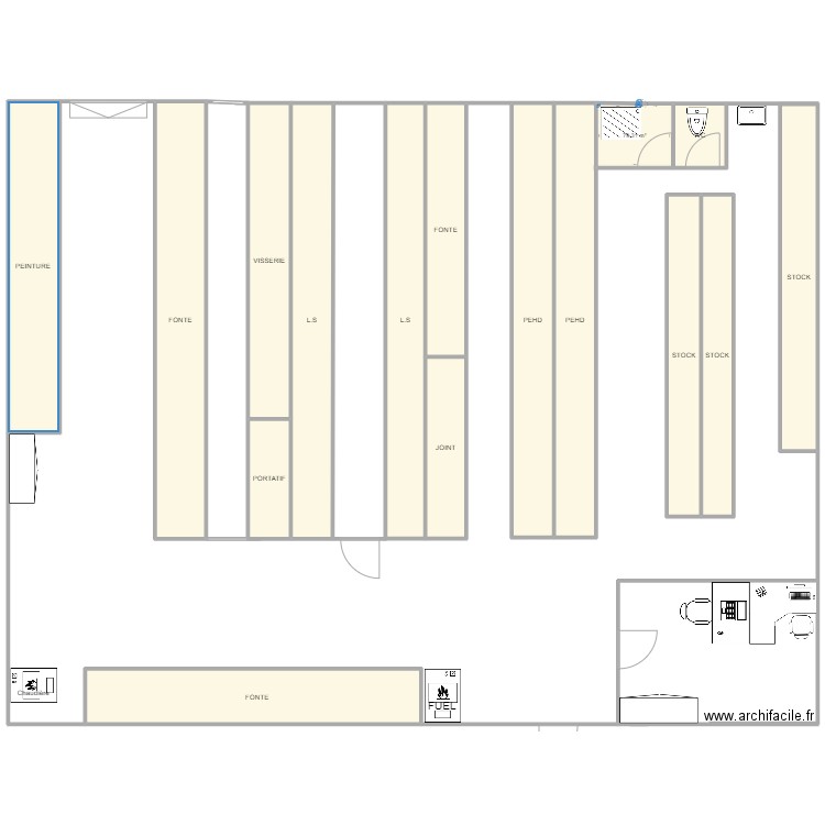 depot. Plan de 0 pièce et 0 m2