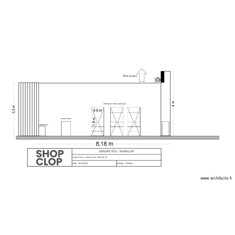 plan cote droit AMENAGEMENT ok. Plan de 0 pièce et 0 m2