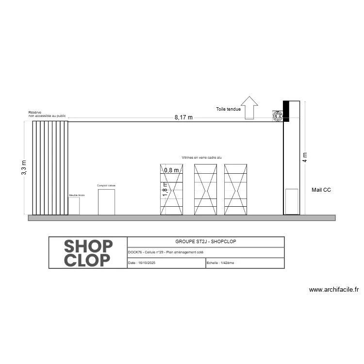 plan cote droit AMENAGEMENT ok. Plan de 