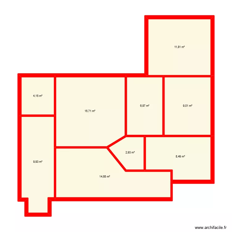BI  33573. Plan de 9  et 84 m²
