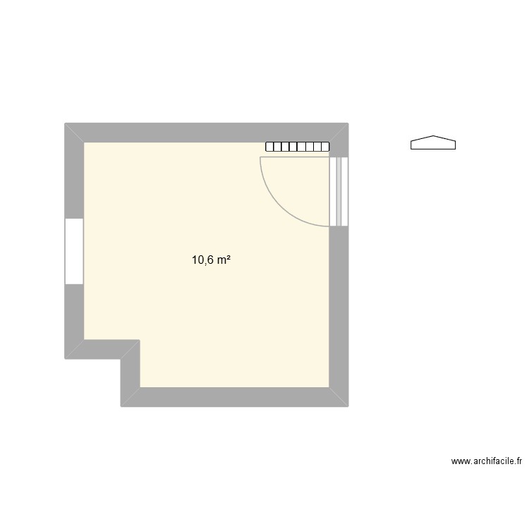 CUISINE GRISETTES. Plan de 1 pièce et 11 m2