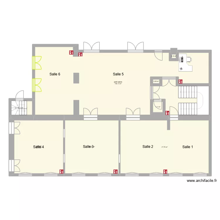 Salon Expo CDM avec Desk 2. Plan de 8  et 214 m²