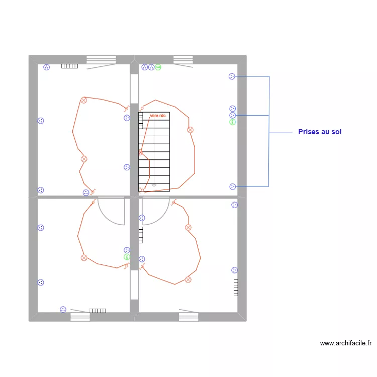 Maison Cruseilles R+1. Plan de 4  et 43 m²