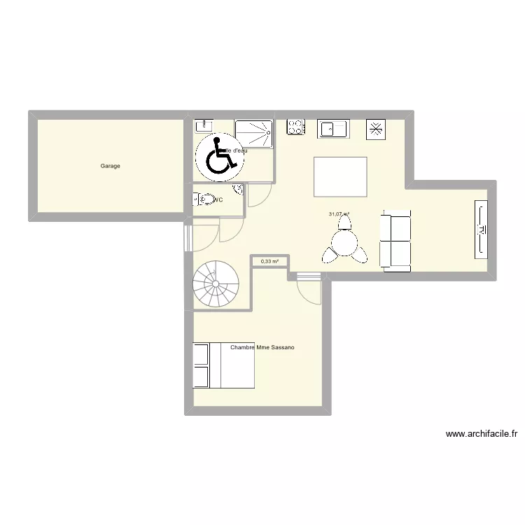 Sassano actuel. Plan de 