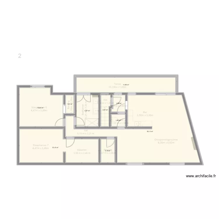 Kortenberg &eacute;tage 2. Plan de 10  et 121 m²