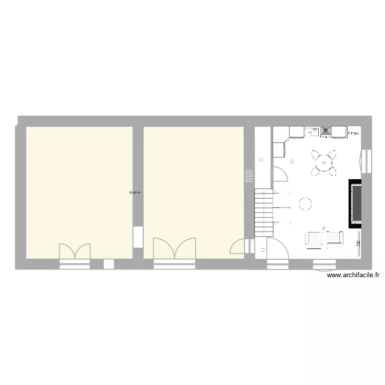 fournols bas. Plan de 1  et 82 m²