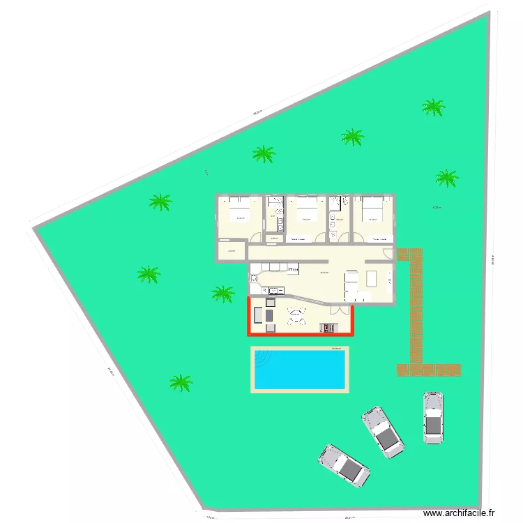 maison 95 m2 + terrasse 20m² mod1. Plan de maison 95 m2 + terrasse 20m² mod1. Plan de