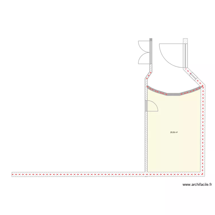 bureau de police. Plan de 1  et 30 m²