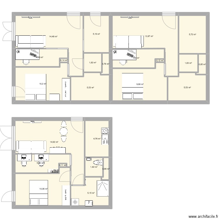 Plan réemaison. Plan de 0 pièce et 0 m2