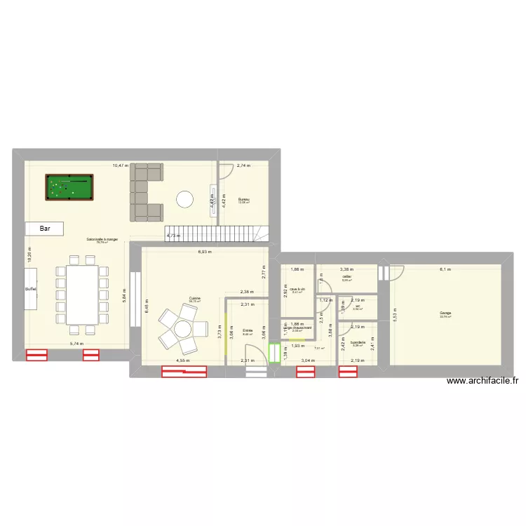 PLAN RDC PRIGNAC. Plan de 11 et 198 m² PLAN RDC PRIGNAC. Plan de 11 et 198 m²