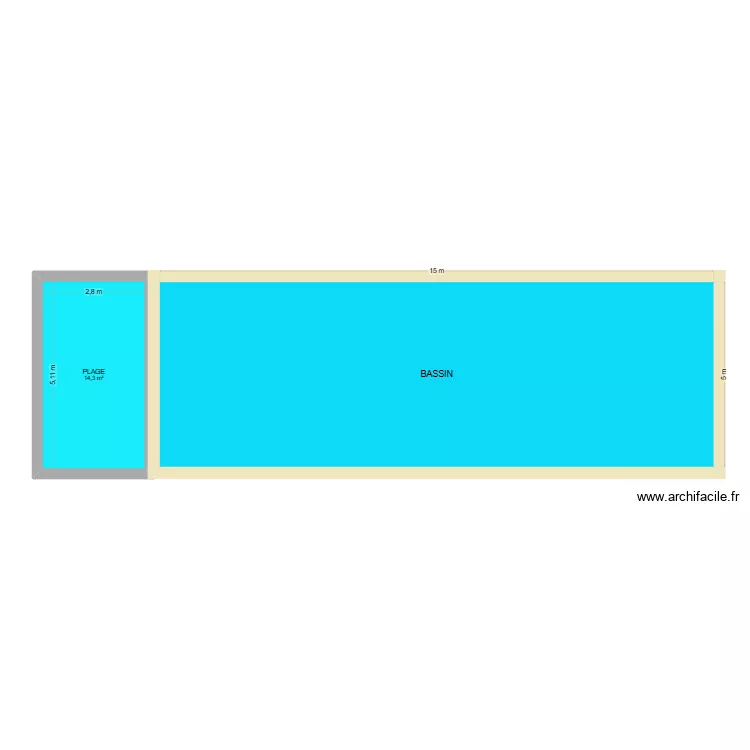 PISCINE. Plan de 1 et 14 m² PISCINE. Plan de 1 et 14 m²