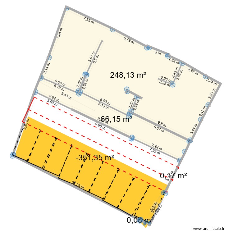 projet promotion. Plan de 5 pièces et 546 m2