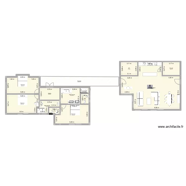 italie parte 2. Plan de 12 pièces et 203 m²