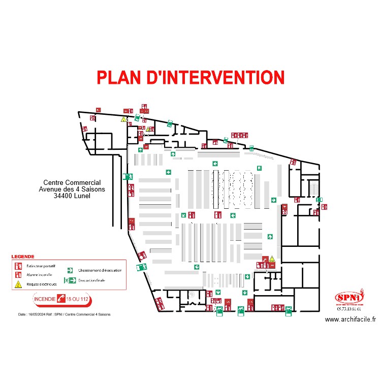 INTERMARCHÉ 4 SAISONS intervention 3. Plan de 2 pièces et 8 m2