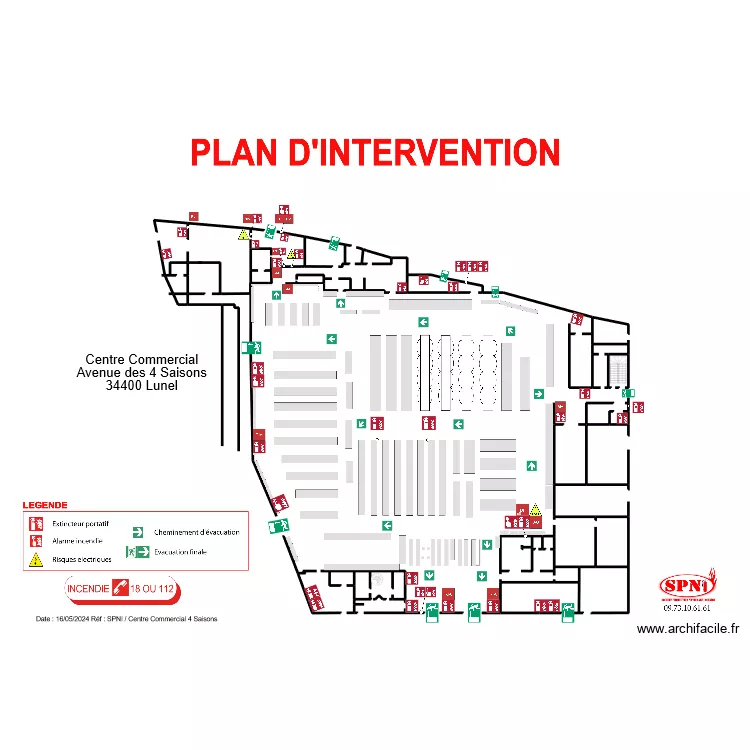INTERMARCHÉ 4 SAISONS intervention 3. Plan de INTERMARCHÉ 4 SAISONS intervention 3. Plan de