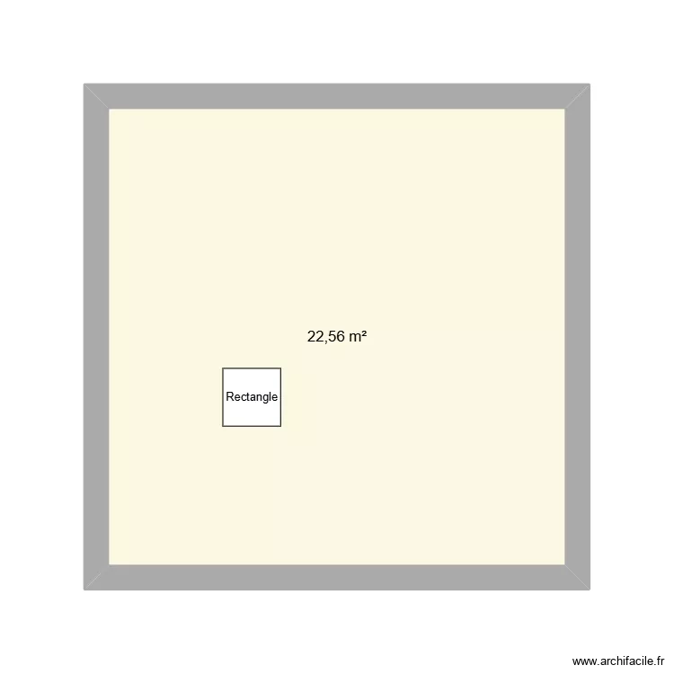 test. Plan de 1 Pièce et 23 m²