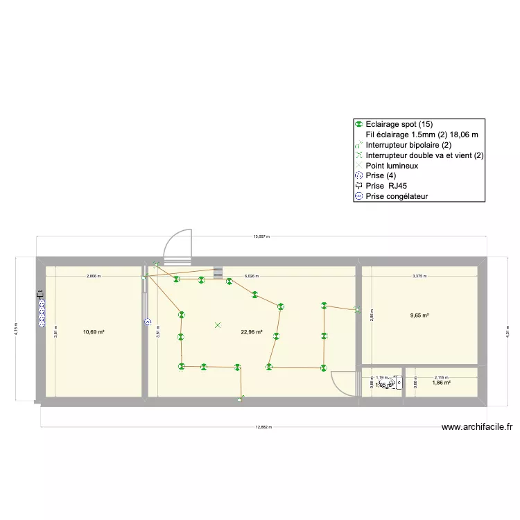 PLAN ELCTRITRE. Plan de 5  et 48 m²