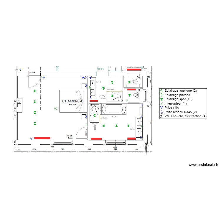 1ER Chambre 4. Plan de 0 pièce et 0 m2