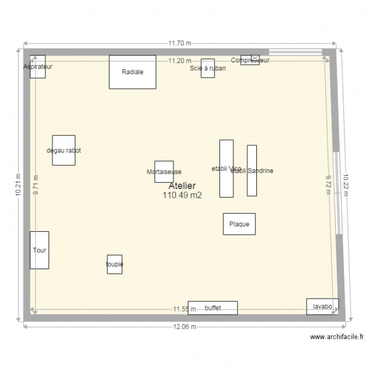 Atelier Garraut. Plan de 0 pièce et 0 m2