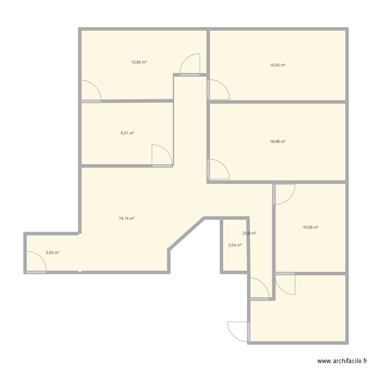 Medecin9. Plan de 9 pièces et 108 m2