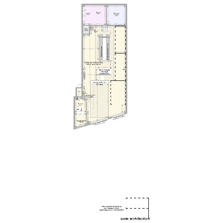 CCT VL   CT DOUAISIEN. Plan de 7 pièces et 256 m2