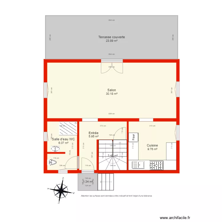 BI 5063 RDC c&ocirc;t&eacute;. Plan de 