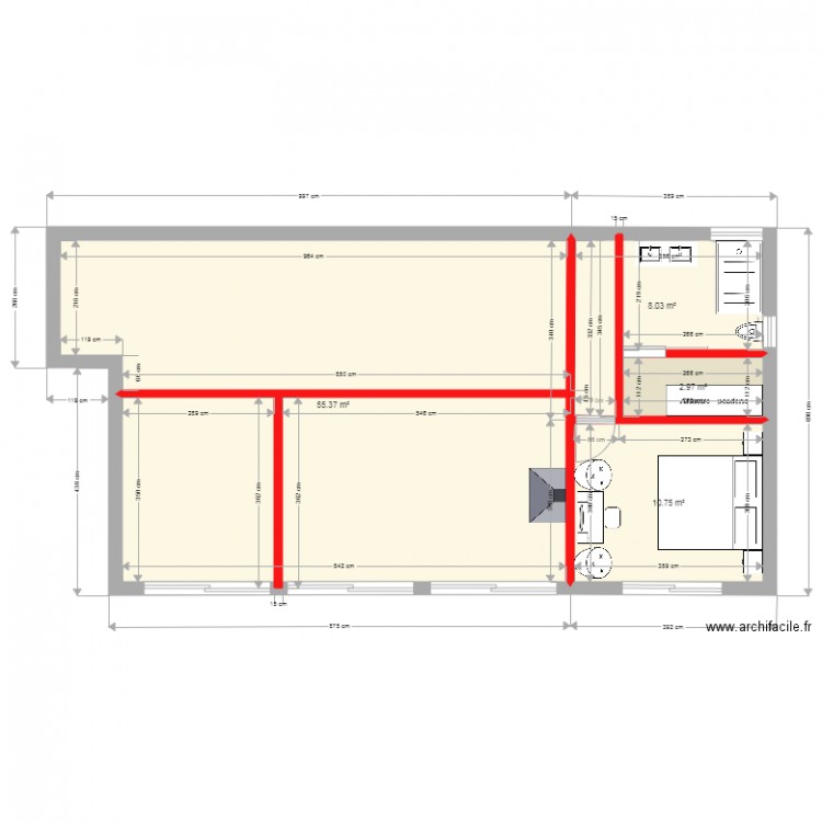 projet chalet 25122017 etage. Plan de 0 pièce et 0 m2