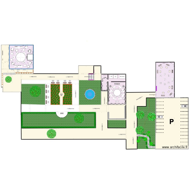 Plan 2a1ab. Plan de 25 pièces et 3802 m2