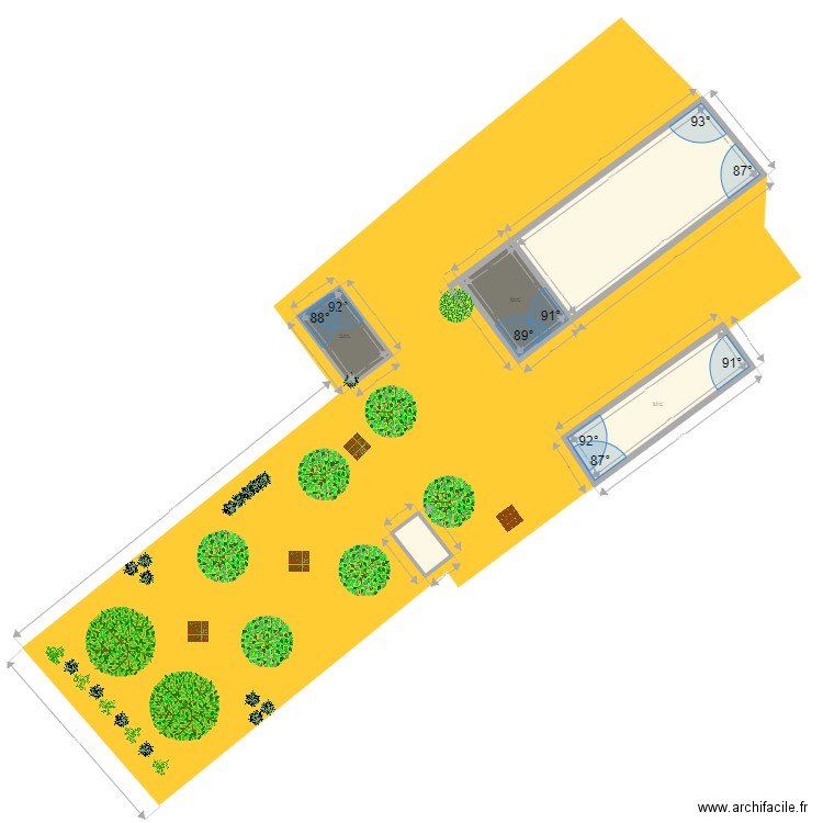 PLAN EXT. Plan de 5 pièces et 140 m2