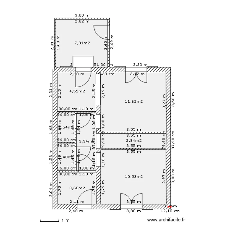 Chareaux rdc. Plan de 