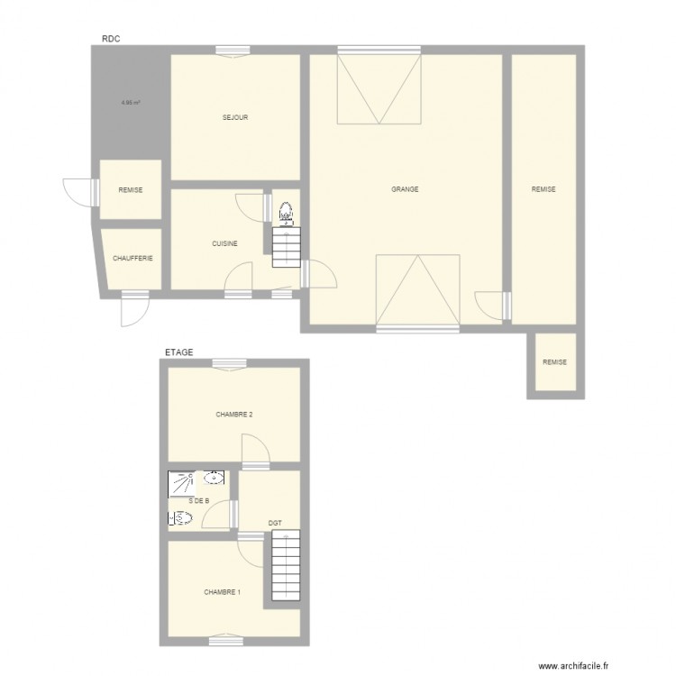 DAUBY. Plan de 0 pièce et 0 m2