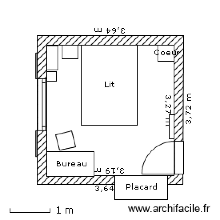 Chambre Idil. Plan de 