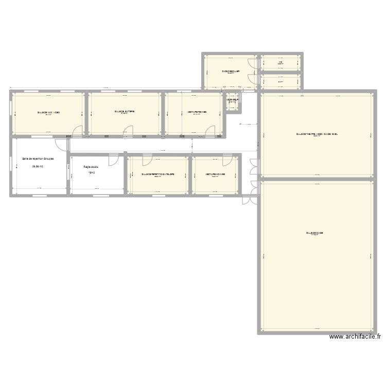 2ème étage IMPULSE. Plan de 11 pièces et 373 m2