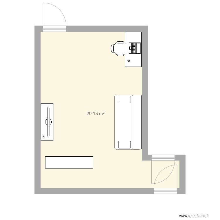 bureau. Plan de 0 pièce et 0 m2