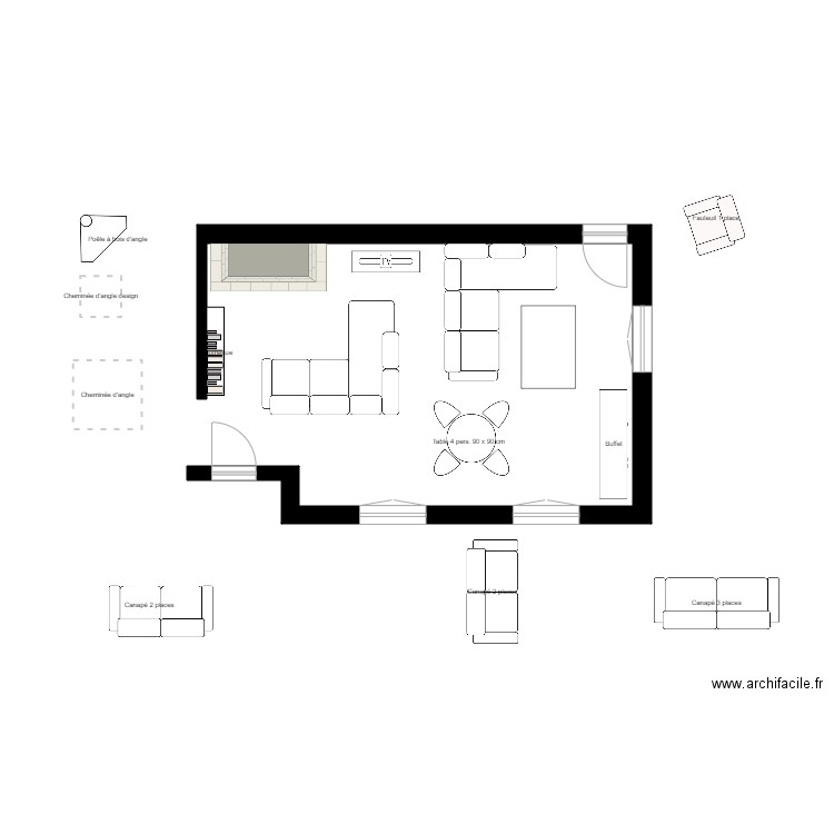 Salon VV 2. Plan de 0 pièce et 0 m2