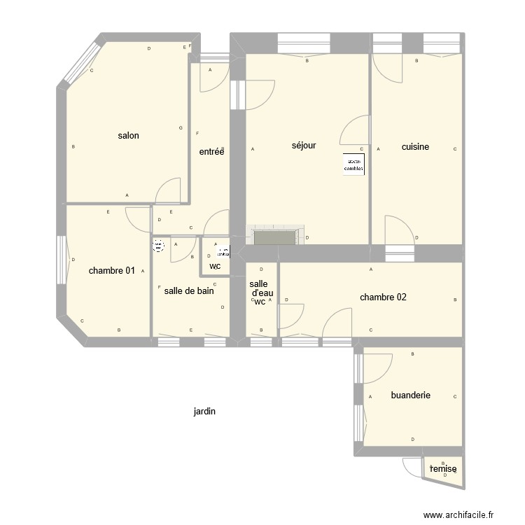 indivision touvron v 1451. Plan de 11 pièces et 84 m2